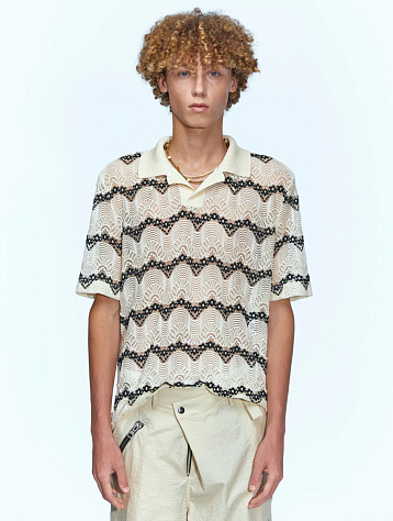 Поло Andersson Bell Majorca Sheer Collar Knit Beige