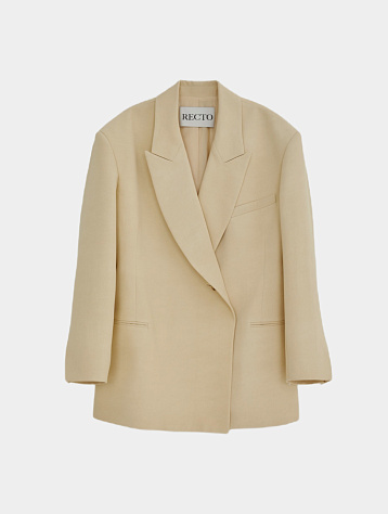 Женский пиджак Recto Corte Over Double Boat Jacket Beige