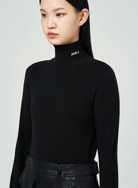 Женский бадлон JUUN.J Basic Turtleneck Knit Pullover Black