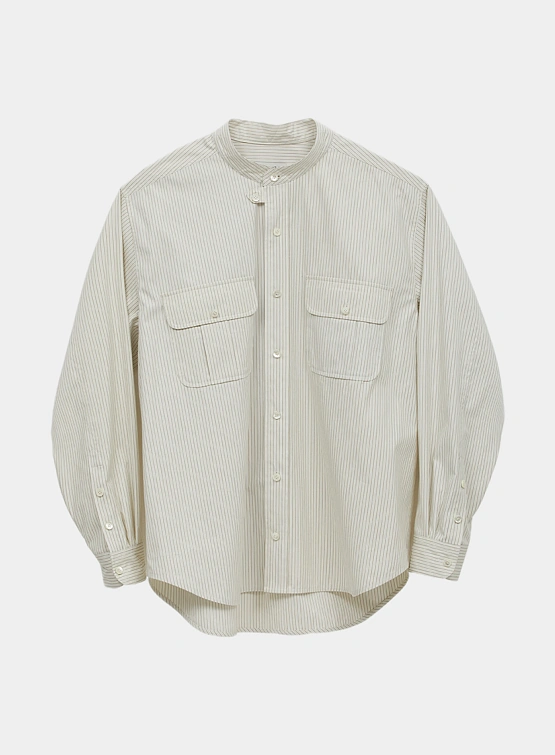 Рубашка Recto Fabio Multi Stripe China Collar Shirt Ivory