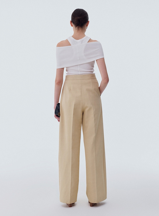 Женские брюки Recto Corte Wide Boat Pants Beige