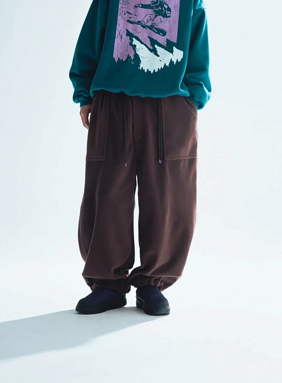 Брюки ANGLAN Double String Fleece Fatigue Brown