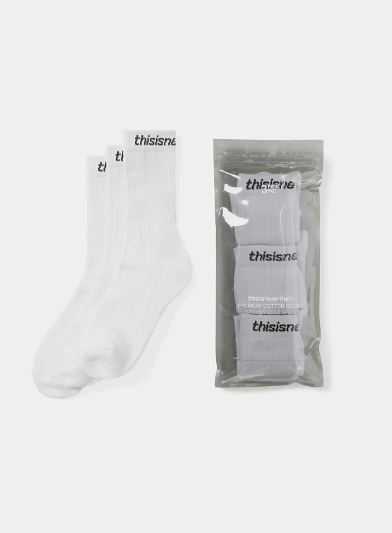 Носки thisisneverthat SP-Logo Socks 3Pack White