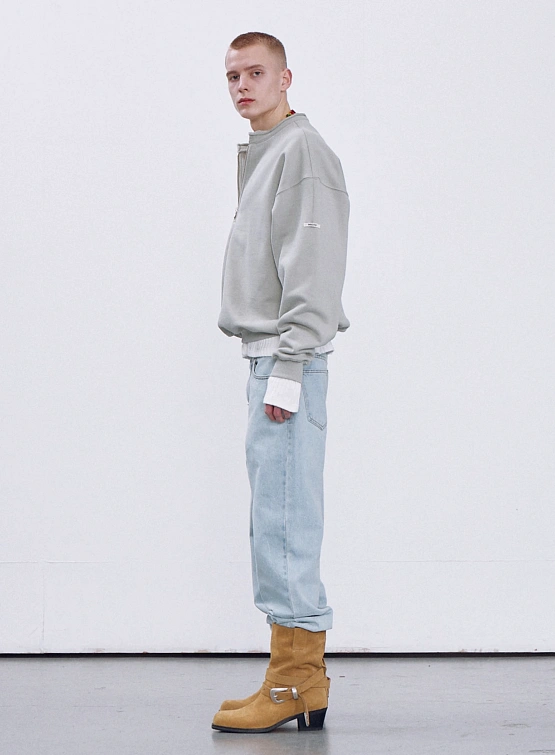 Халф-зип Recto Edge Collar Stand Half Zip-Up Khaki