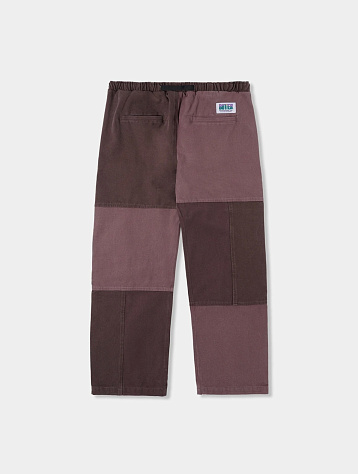 Брюки Butter Goods Washed Canvas Patchwork Washed Burgundy