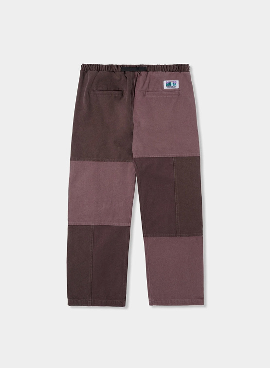 Брюки Butter Goods Washed Canvas Patchwork Washed Burgundy