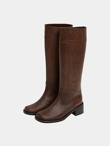 Женские сапоги AMOMENTO Long Boots Brown