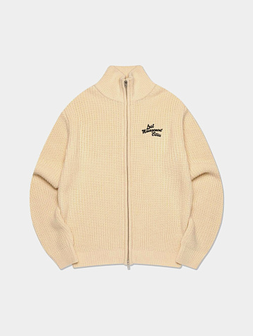 Кардиган LMC Script High Neck Zip-Up Knit Cream
