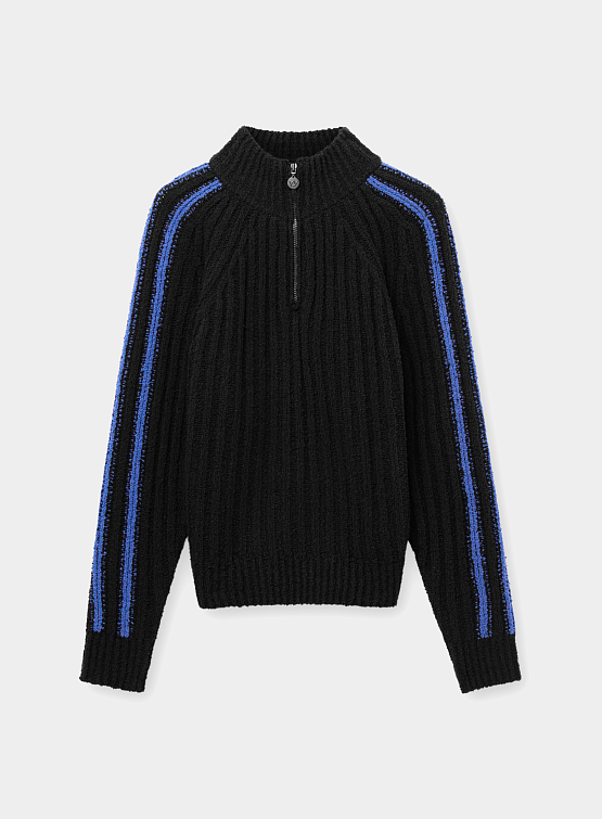 Женский свитер OPEN YY Ribbed Half-Zip Pullover Black