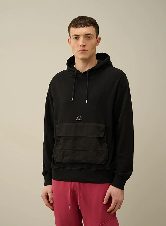 Худи C.P. Company Cotton Fleece Mixed Black