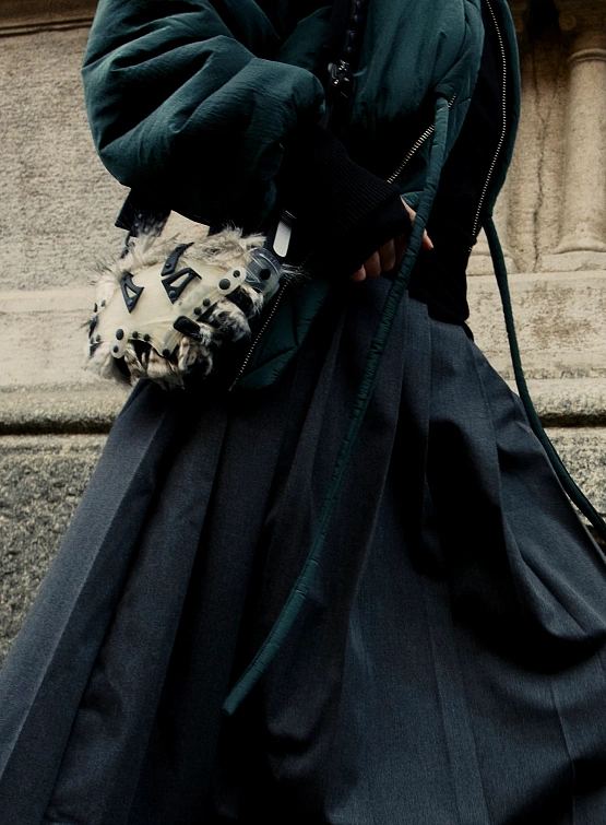 Женская Юбка Open YY Pleated Wrap Maxi Grey