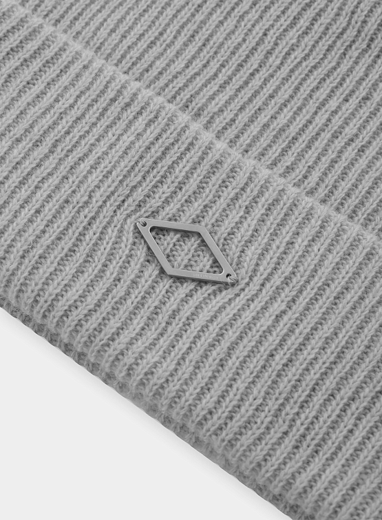 Шапка Han Kjøbenhavn Diamond Plaque Beanie Ash Grey