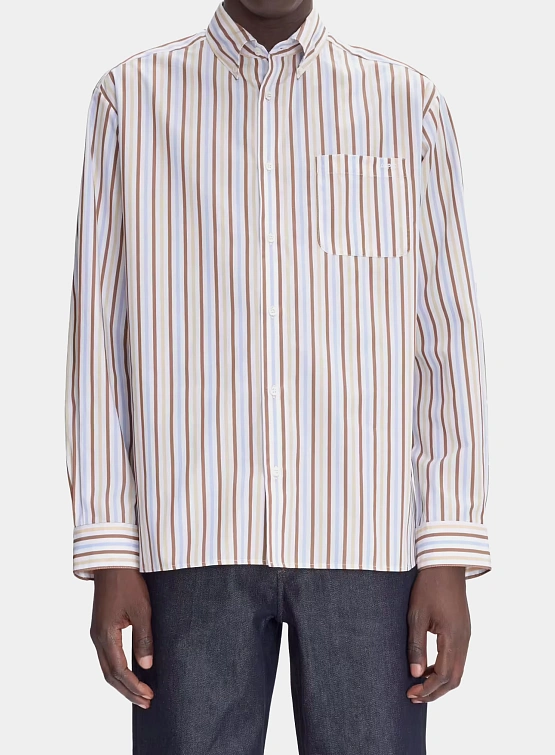 Рубашка A.P.C. Mateo Logo Vanille