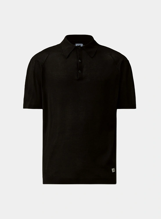 Поло C.P. Company Filo Di Scozia Knitted Black