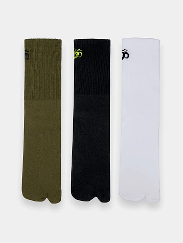 Носки MAHARISHI 1497 Om Temple Tabi Olive/Black/White
