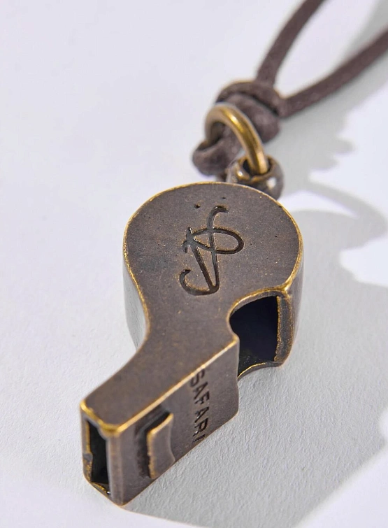 Ожерелье AFTER PRAY Safari Whistle Leaf Antique Gold