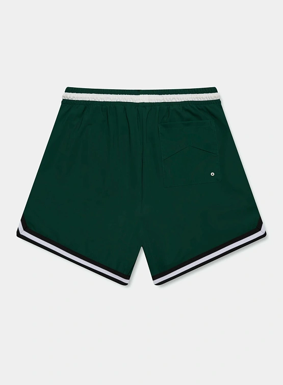 Шорты RHUDE Logo Basketball Swim Forest Green/Black/White
