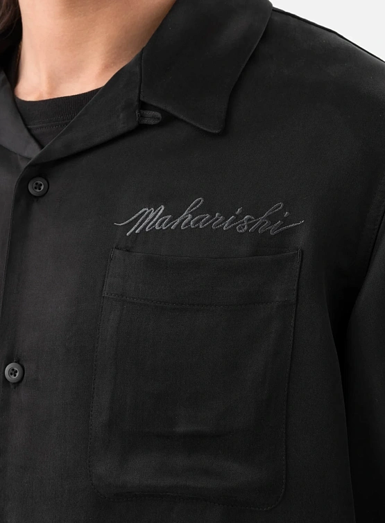 Рубашка MAHARISHI 6098 Tiger Dragon Camp Collar Black