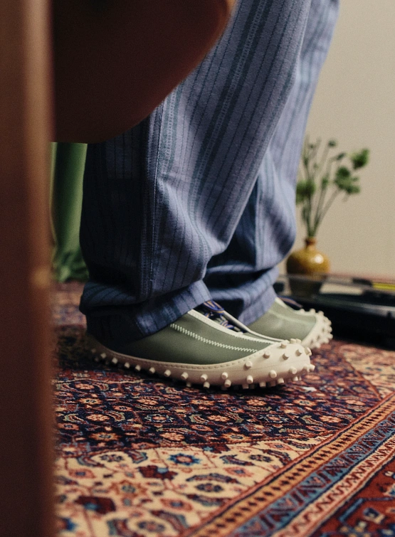 Брюки thisisneverthat Stripe Jacquard Pant Purple Grey