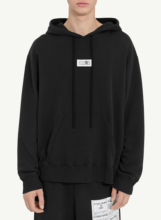 Худи MM6 Maison Margiela Birka Logo Numbers Black