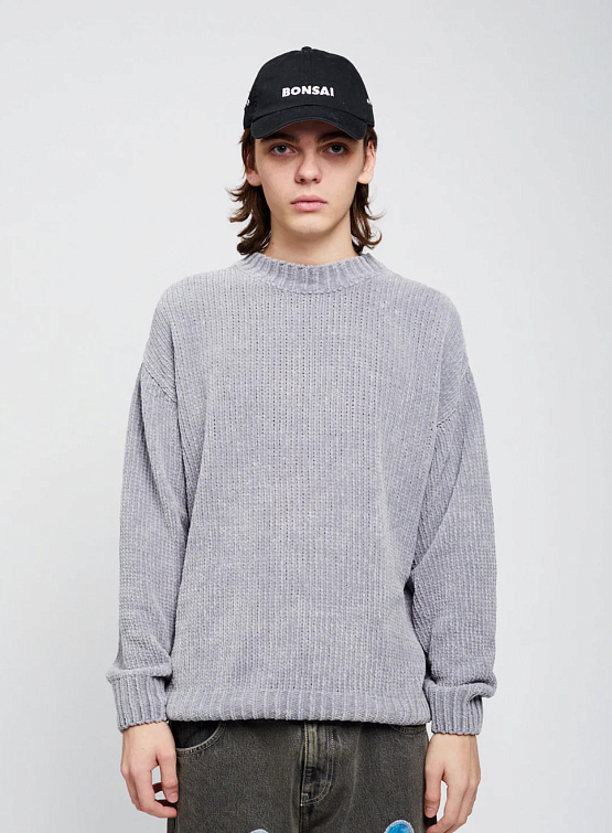 Свитер BONSAI Chenille Knit Crewneck Regular Fit Grey