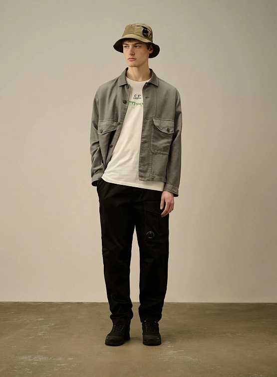 Футболка C.P. Company 24/1 Jersey Logo Gauze White