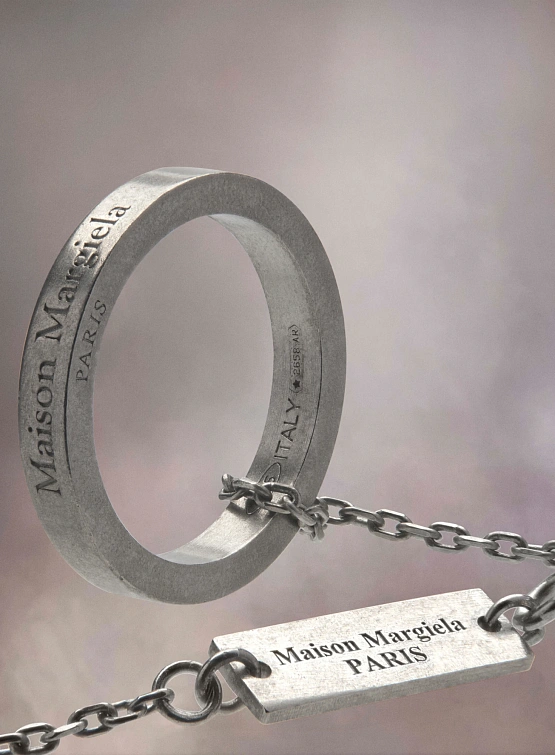 Ожерелье Maison Margiela Logo Ring Silver