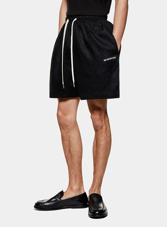 Шорты MKI MIYUKI ZOKU Linen Shorts Black