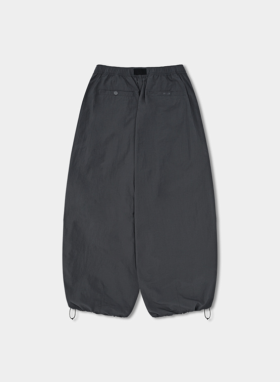 Брюки ANGLAN Nylon Tuck Belt String Balloon Pants Grey