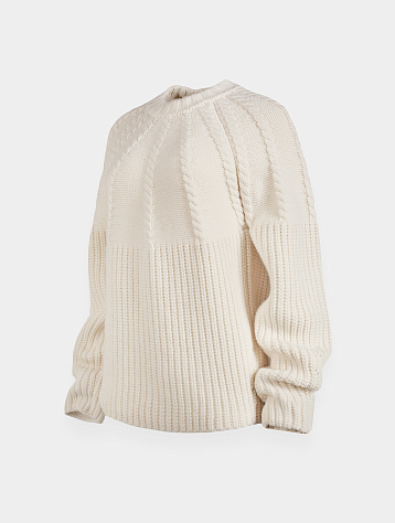 Женский свитер System Raglan Sleeve Cable Sweater Ivory