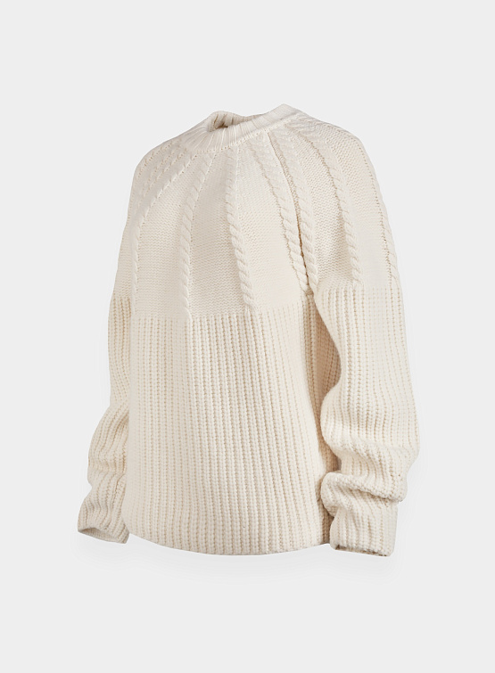 Женский свитер System Raglan Sleeve Cable Sweater Ivory