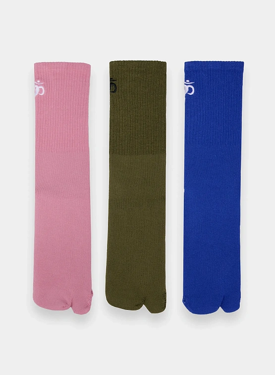 Носки MAHARISHI 1497 Om Temple Tabi Pink/Olive/Navy