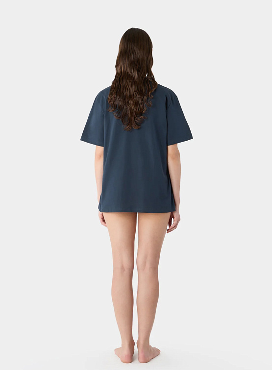 Футболка Sunnei Classic T-Shirt Logo Sprayed Carbon