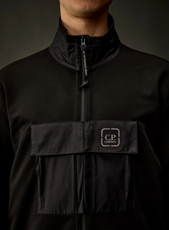 Олимпийка C.P. Company The Metropolis Series Stretch Fleece Mixed Black