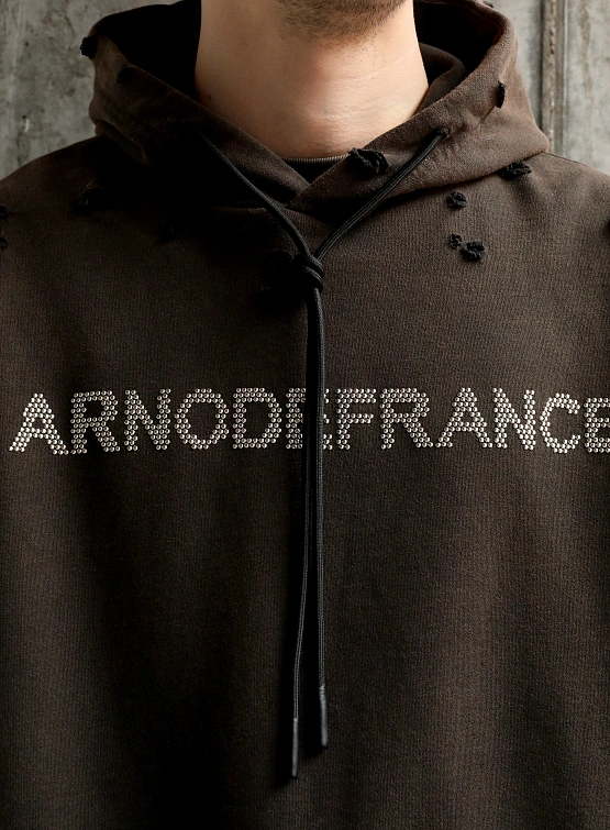 Худи ARNODEFRANCE Mega 'ARNODEFRANCE STUDS' Brown