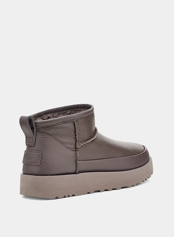 Полусапоги UGG Classic Ultra Mini Leather Thunder Cloud