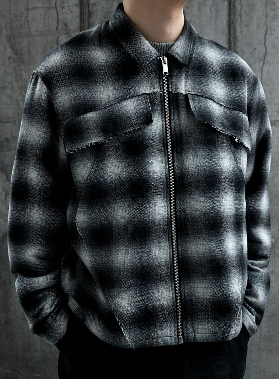 Куртка Han Kjøbenhavn Padded Checked Dark Grey