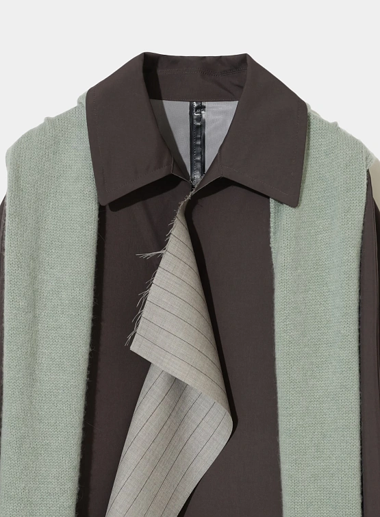 Женское пальто UNDERCOVER Bonded Wool Stripe Gray Brown