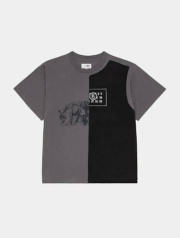 Футболка MM6 Maison Margiela Split Number Logo Grey
