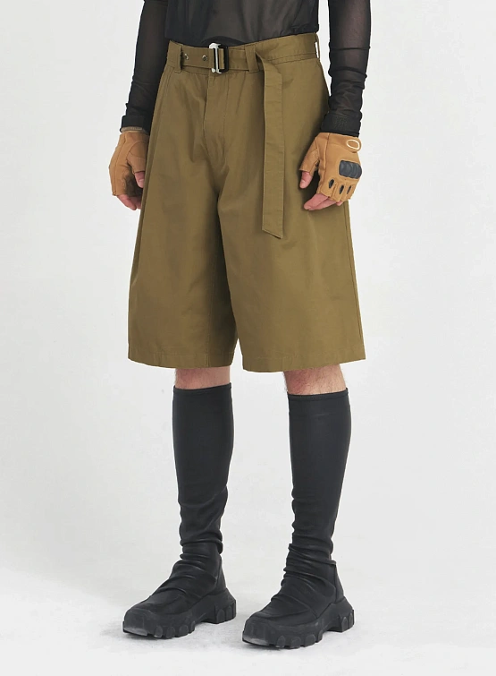 Шорты UNAFFECTED Belted One Tuck Beige