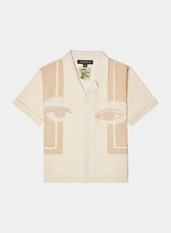 Рубашка KidSuper Face Camo Shirt Cream