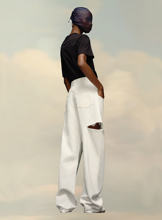 Женские джинсы Maison Margiela Distressed White
