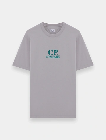 Футболка C.P. Company 30/1 Jersey Graphic Logo Blue Fox