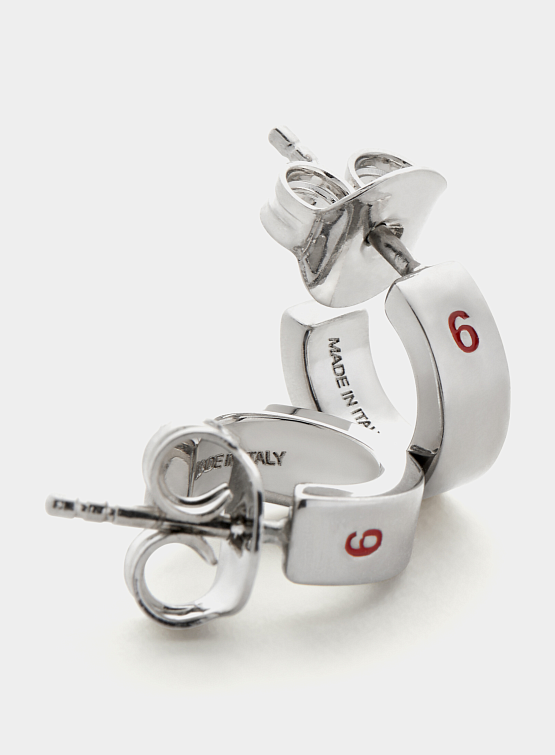 Серьги MM6 Maison Margiela 6 Logo Earrings