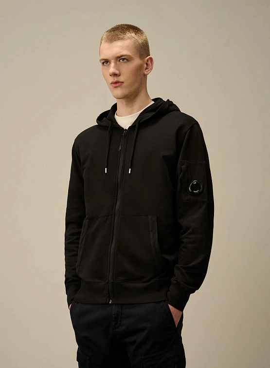 Зип-худи C.P. Company Light Fleece Full Zip Black