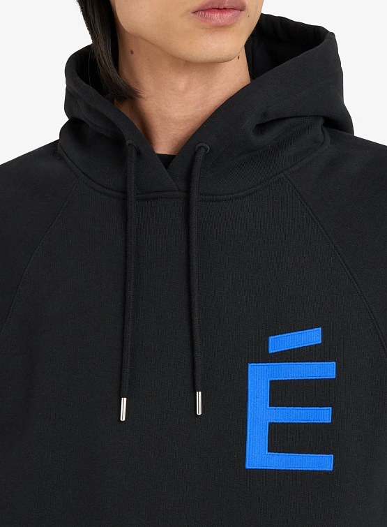 Худи Études Loose Hoodie Big É Blue Black