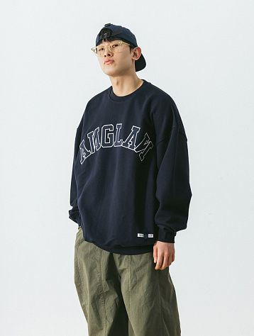 Свитшот ANGLAN Applique Heavy Sweatshirt Navy