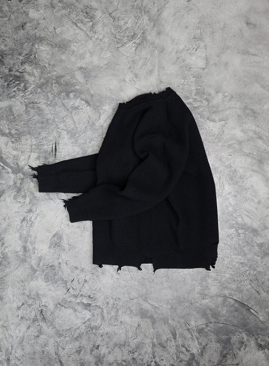 Свитер System Wool Blend Destroyed Knit Top