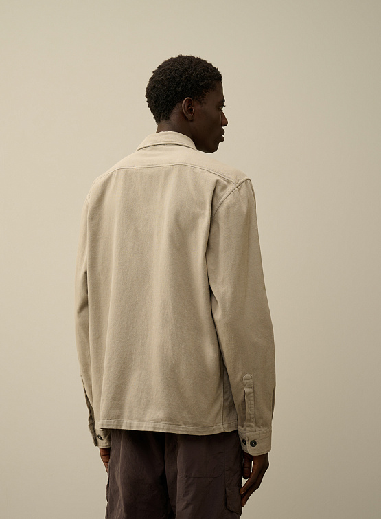 Рубашка C.P. Company Armored Stretch Satin Vintage Khaki