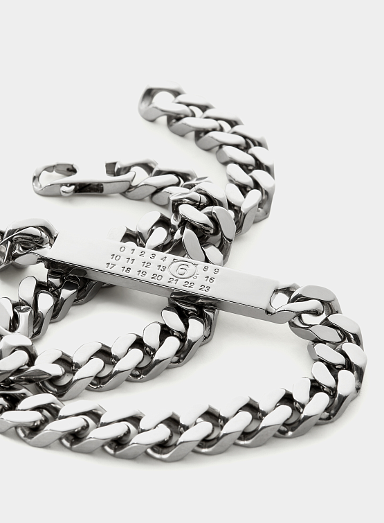 Колье MM6 Maison Margiela Number Logo Plate Necklace